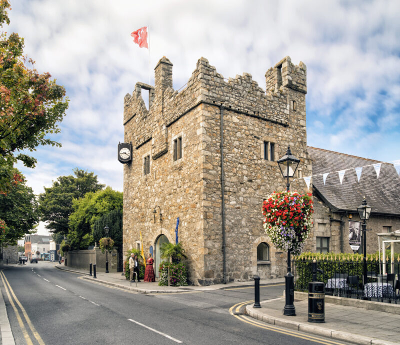 Couple visiting the Heritage Centre in Dalkey Castle, Dublin