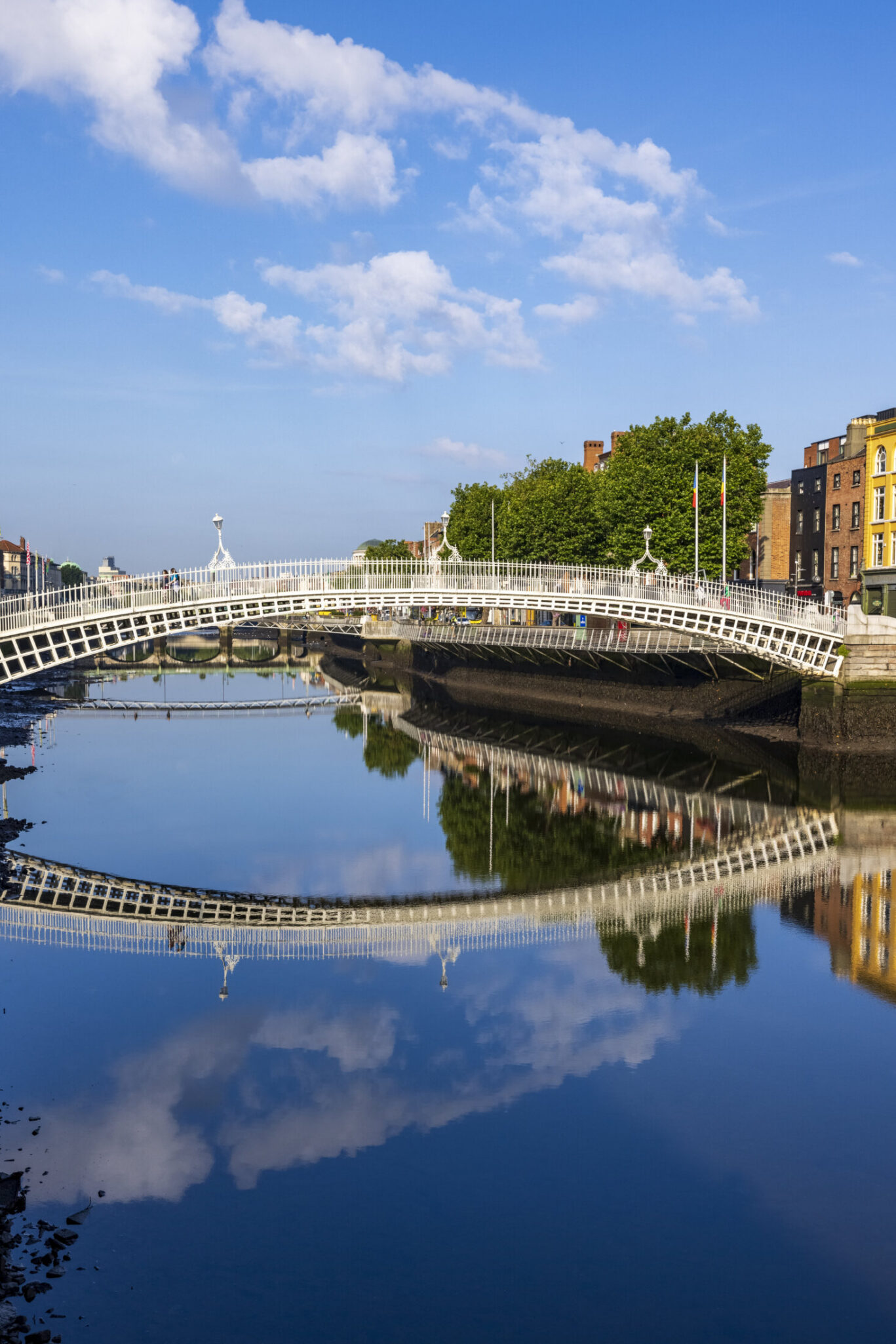 Ha’penny Bridge on the  River Liffey, Dublin City